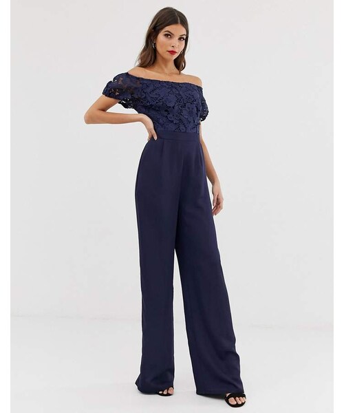 bardot wide leg jumpsuit