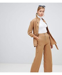 Monki Wide Leg Pants With Pockets