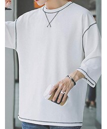 Micamoda | micamoda-デイリー定番白黒シャツ(Tシャツ/カットソー)