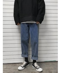 Micamoda | Micamoda デニムストレートワイドズボン(デニムパンツ)