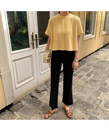 Laurenhi | [小柄/長身]感覚リネンスラックスパンツ(ver.セミブーツカット)(スラックス)