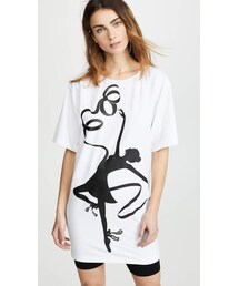 Boutique Moschino Graphic Oversize Ballerina T-Shirt Dress