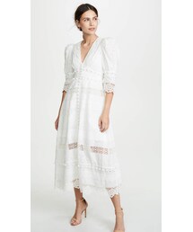 thurley vasette lace midi dress