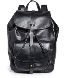 【未使用品】Madewell / メイドウェル フラップ リュック 茶 A-4可 未使用品】Madewell / メイドウェル フラップ リュック 茶 A-4可