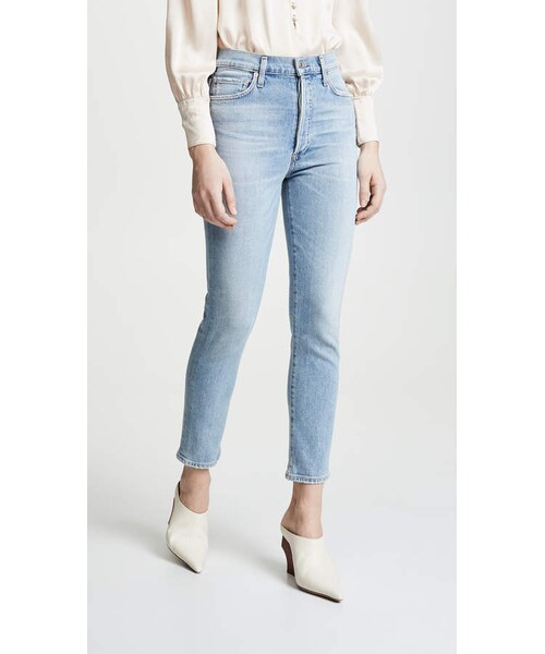 citizens of humanity olivia high rise slim ankle jeans