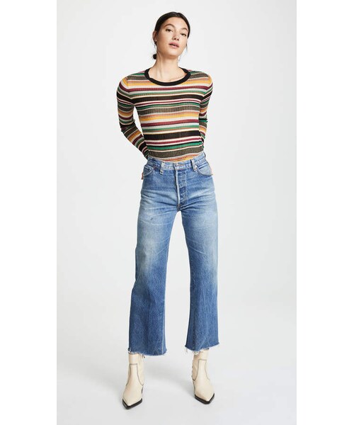 Re（アールイー）の「RE/DONE High Rise Wide Leg Crop Jeans（デニム ...