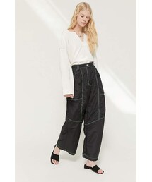 URBAN OUTFITTERS | Urban Outfitters UO Mathias Nylon High-Rise Wide Leg Pant(その他パンツ)