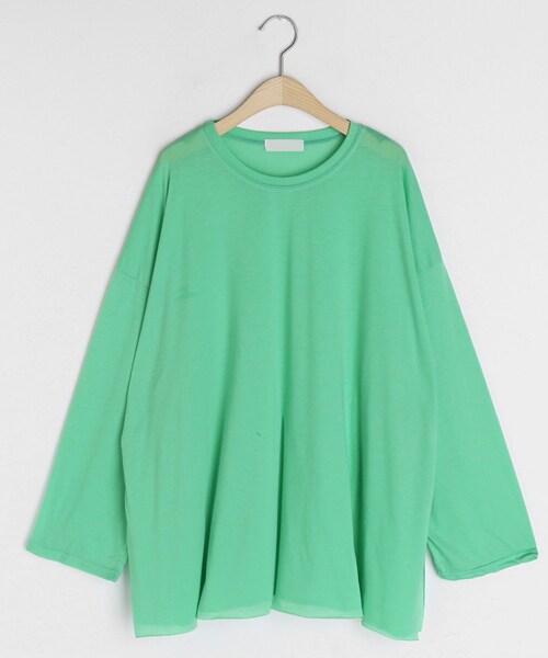 DHOLIC（ディーホリック）の「スリットボクシーTシャツ（Tシャツ/カットソー・レディース・ホワイト/イエロー/ブラック/グリーン・FREE）」の3枚目の写真