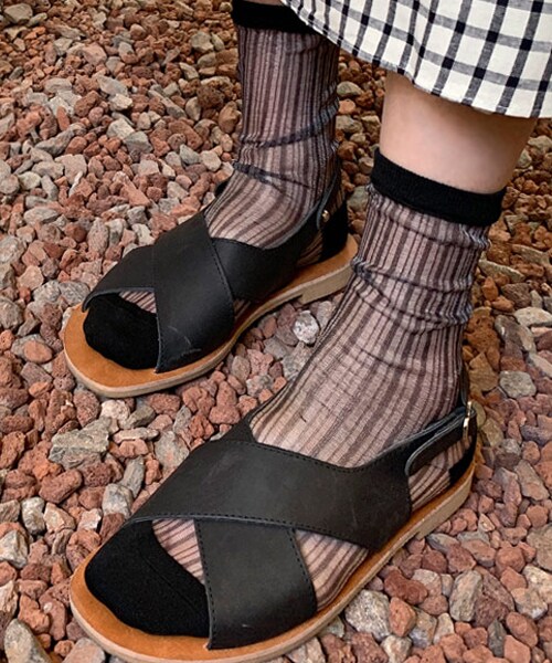 DHOLIC（ディーホリック）の「シースルーソックス（ソックス/靴下・レディース・ホワイト/ブラック/グリーン/ピンク・FREE）」の2枚目の写真