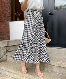 DHOLIC | シフォンギンガムチェックスカート(スカート)