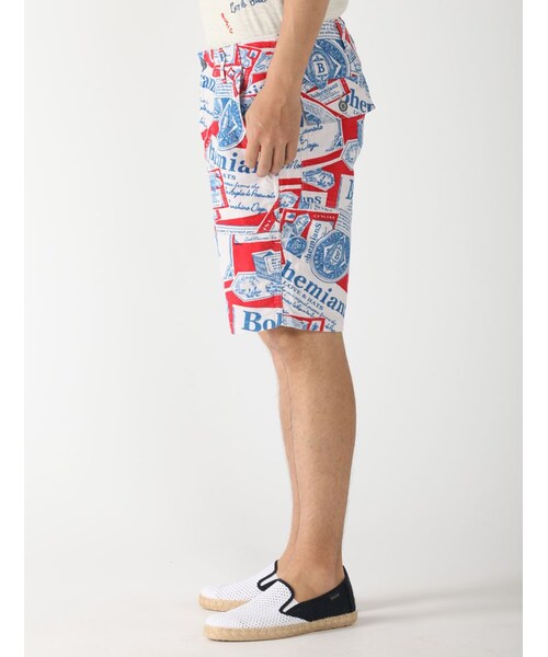 BOHEMIANS（ボヘミアンズ）の「BOHEMIANS(ボヘミアンズ) 別注Summer Cord Army Shorts "Bud" (4)（パンツ・メンズ・WHITE・S/M）」の3枚目の写真