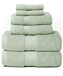 Cobra Hotel Zero Twist 6-Piece 100% Cotton Bath Towel Set Bedding
