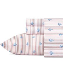 Nautica Cotton Percale Sheet Set, Queen Bedding
