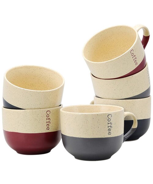 Loft の Elama Latte Loft 6 Piece 18 Ounce Mug Set Assorted Colors グラス マグカップ タンブラー Wear