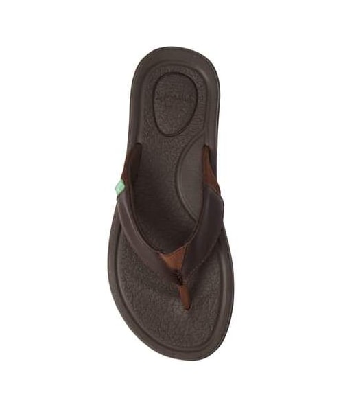 Infradito Sanuk Yoga Mat - Marrone, EU 39 (US 8), Plantare In Tappetino Da Yoga, Vegano - 3