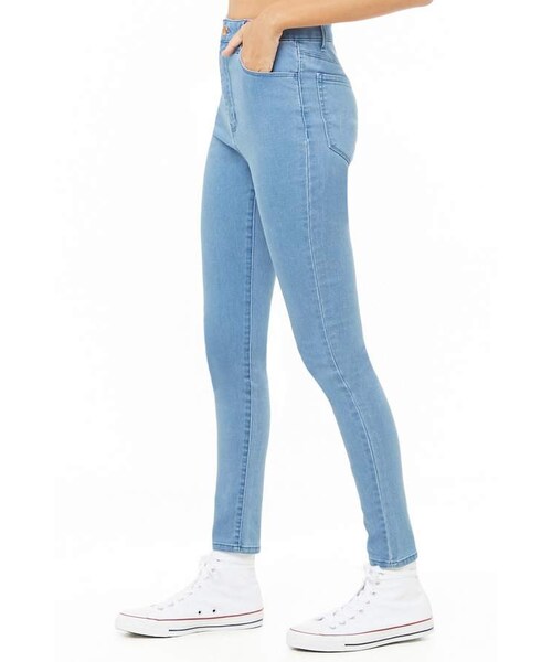 FOREVER 21（フォーエバー トゥエンティーワン）の「Forever 21 Mid-Rise Skinny Jeans（デニムパンツ・レディース・Black/Blue・24/25/26/27/28/29/30/31）」の7枚目の写真