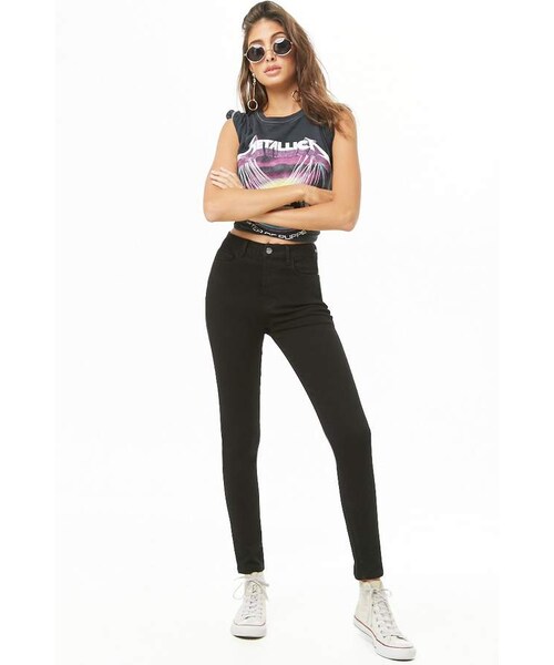 FOREVER 21（フォーエバー トゥエンティーワン）の「Forever 21 Mid-Rise Skinny Jeans（デニムパンツ・レディース・Black/Blue・24/25/26/27/28/29/30/31）」の10枚目の写真