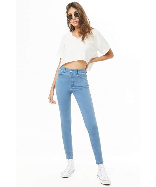 FOREVER 21（フォーエバー トゥエンティーワン）の「Forever 21 Mid-Rise Skinny Jeans（デニムパンツ・レディース・Black/Blue・24/25/26/27/28/29/30/31）」の9枚目の写真