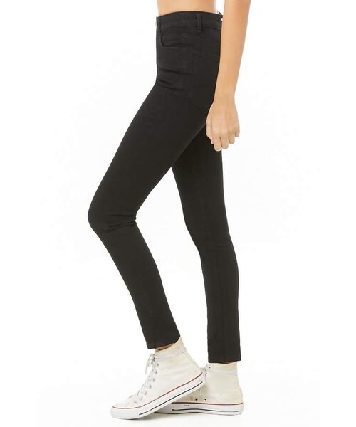 FOREVER 21（フォーエバー トゥエンティーワン）の「Forever 21 Mid-Rise Skinny Jeans（デニムパンツ・レディース・Black/Blue・24/25/26/27/28/29/30/31）」の5枚目の写真