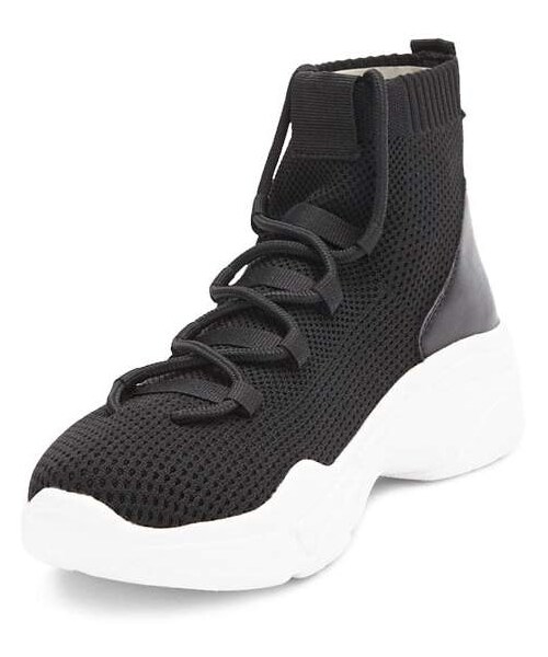 FOREVER 21（フォーエバー トゥエンティーワン）の「Forever 21 Mesh High-Top Sneakers（スニーカー・レディース・Black・5.5/6/7/7.5）」の5枚目の写真