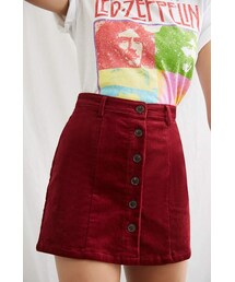 Forever 21 Corduroy Button-Front Mini Skirt
