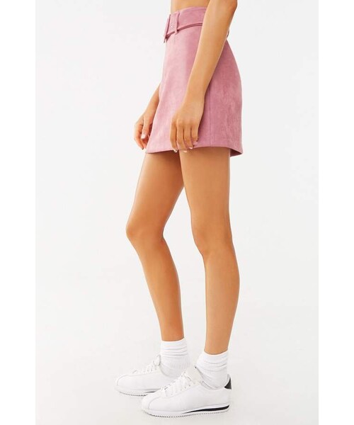 FOREVER 21(フォーエバー トゥエンティーワン)の「Forever 21 Faux Suede Mini Skirt(スカート・レディース・Gold/Pink・Small/Medium/Large)」の3枚目の写真