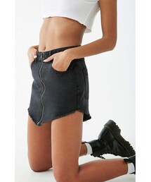 Forever 21 Zip-Front Denim Mini Skirt
