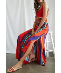 Forever 21 Multicolor Striped Maxi Skirt