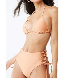 Forever 21 High-Waist Lace-Up String Bikini Bottoms