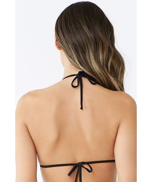 FOREVER 21(フォーエバー トゥエンティーワン)の「Forever 21 Faux Leather Bikini Top(水着・レディース・Black・Small/Medium/Large)」の3枚目の写真