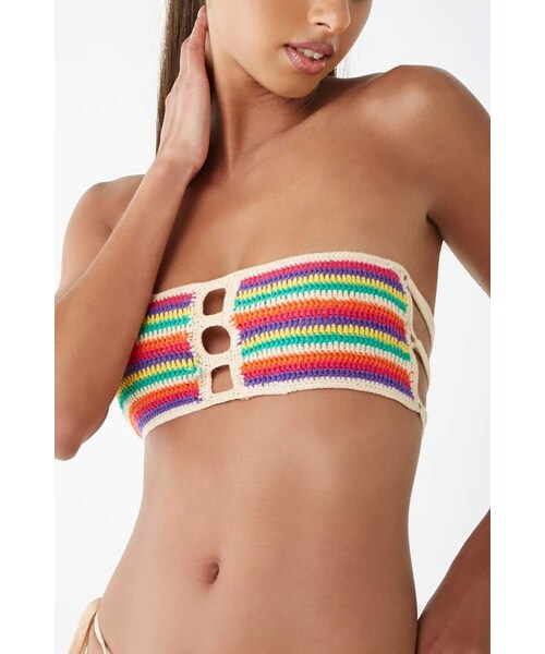Forever 21 Crochet Bandeau Bikini Top