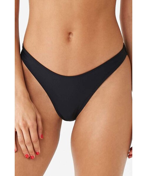 FOREVER 21（フォーエバー トゥエンティーワン）の「Forever 21 Cheeky Bikini Bottoms（水着・レディース・Black・Large）」の4枚目の写真