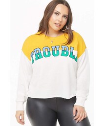 Forever 21 Plus Size Colorblock Trouble Graphic Sweatshirt