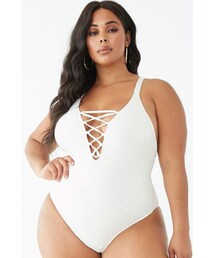 Forever 21 Plus Size Metallic One-Piece Swimsuit