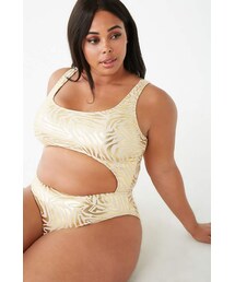 Forever 21 Plus Size Tiger Striped One-Piece Swimsuit