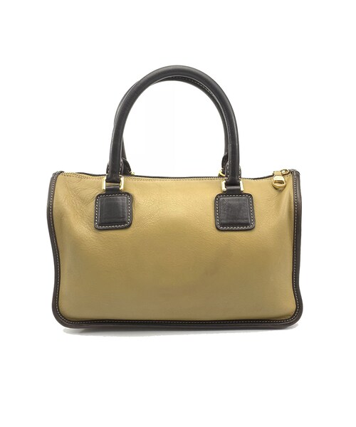 ロエベ 2way ビジネスバッグ ショルダー アナグラム 革 ブラウン  