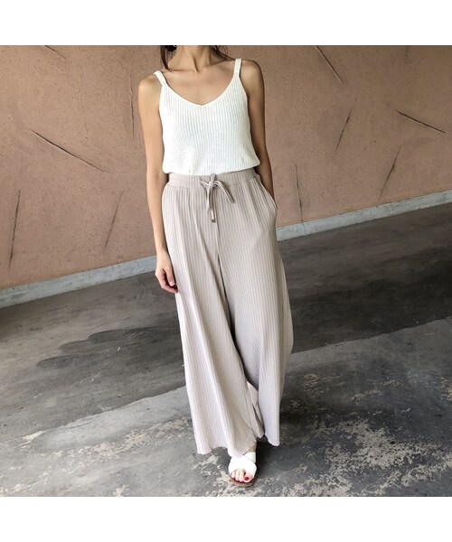 copine（コピン）の「大人ゆるスタイル！リブワイドパンツ(2color)【クリックポスト対象商品】（その他パンツ・レディース・その他）」の10枚目の写真