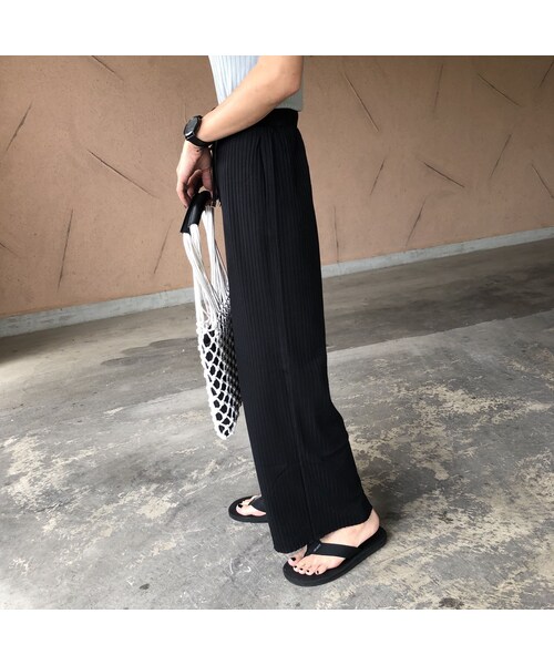 copine（コピン）の「大人ゆるスタイル！リブワイドパンツ(2color)【クリックポスト対象商品】（その他パンツ・レディース・その他）」の6枚目の写真