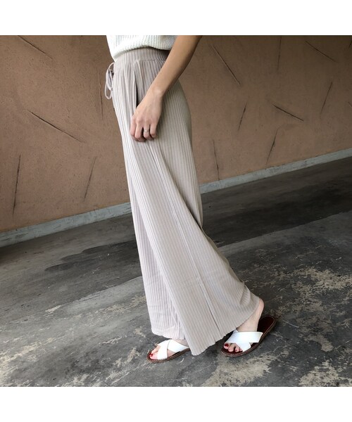 copine（コピン）の「大人ゆるスタイル！リブワイドパンツ(2color)【クリックポスト対象商品】（その他パンツ・レディース・その他）」の12枚目の写真