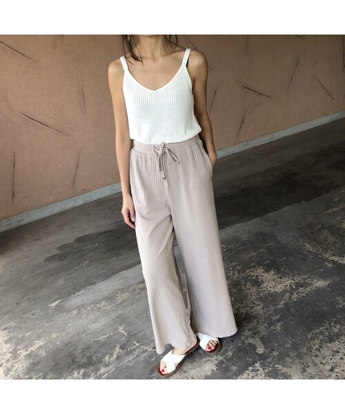 copine（コピン）の「大人ゆるスタイル！リブワイドパンツ(2color)【クリックポスト対象商品】（その他パンツ・レディース・その他）」の11枚目の写真