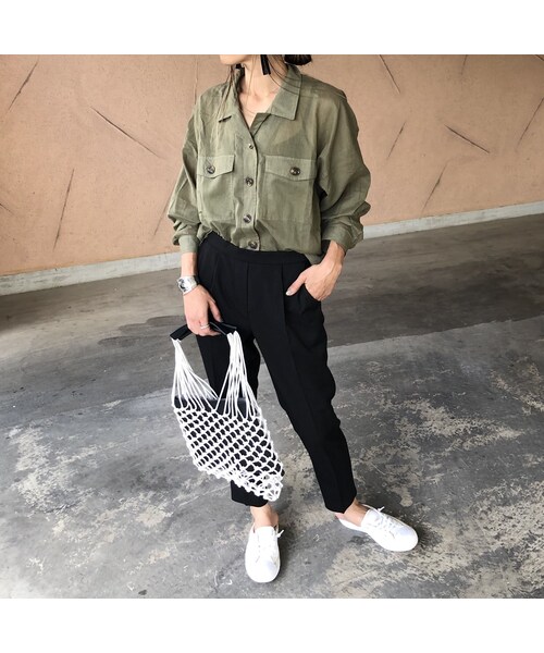 copine(コピン)の「薄手リネンライクオーバーシャツ【クリックポスト対象商品】(シャツ/ブラウス・レディース・その他)」の4枚目の写真