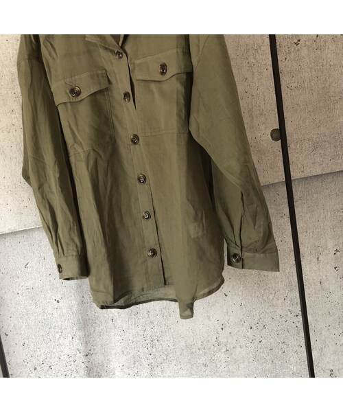 copine(コピン)の「薄手リネンライクオーバーシャツ【クリックポスト対象商品】(シャツ/ブラウス・レディース・その他)」の14枚目の写真