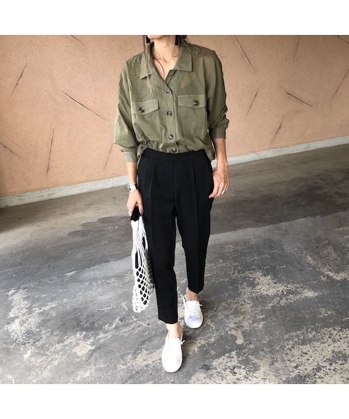 copine(コピン)の「薄手リネンライクオーバーシャツ【クリックポスト対象商品】(シャツ/ブラウス・レディース・その他)」の6枚目の写真