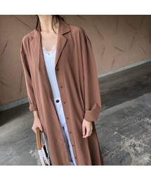 copine | 【期間限定価格】ウエストリボン付き！開襟ゆったりシャツワンピース【クリックポスト対象商品】(シャツ/ブラウス)