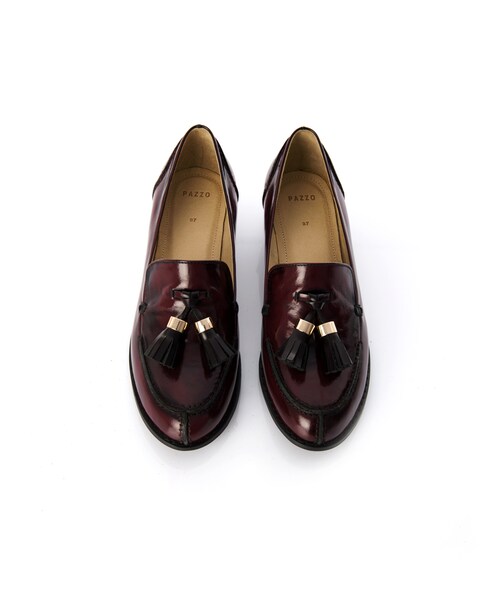 PAZZO（パッゾ）の「MIT 時尚流蘇低跟樂福鞋（シューズ・レディース・奶油白/酒紅/黑・36/37/38/39/40）」の10枚目の写真