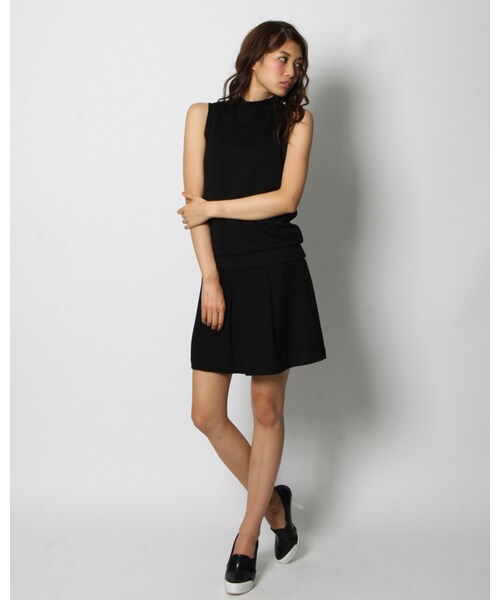 VICKY（ビッキー）の「【andGirl6月号掲載商品】エアダンボールニットアメリカンスリーブプルオーバー（トップス・レディース・ブラック/グレー/モノトーン・M）」の11枚目の写真