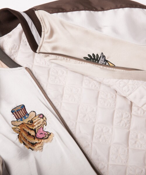 glamb◆Circus SKA JKT/スカジャン/3/ポリエステル/BEG/シミ汚れ有 glamb（グラム）の「Circus SKA JKT（）」 - WEAR