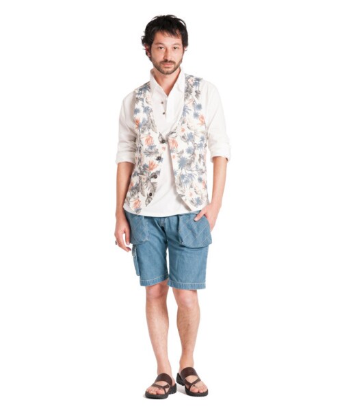 glamb（グラム）の「Halekulani gilet（ジャケット/アウター・メンズ・Black/White・Size1/Size2/Size3/Size4）」の6枚目の写真