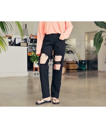 HOTPING | ハードダメージワイドストレートパンツ(その他パンツ)