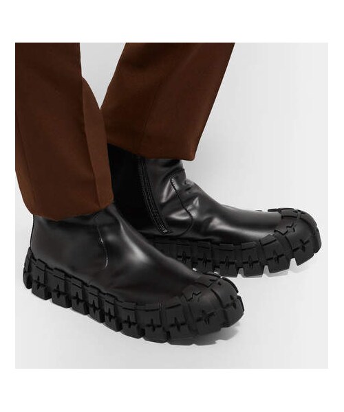 PRADA(プラダ)の「Prada Leather Chelsea Boots(ブーツ・メンズ・Black・Uk8.5/Uk8/Uk11/Uk9/Uk7/Uk10)」の2枚目の写真